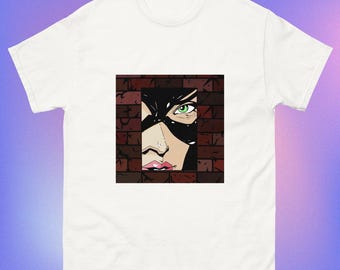 Catwoman, camiseta de DC, estilo vintage de los 90, estilo cómic, camiseta clásica unisex, diseño original.