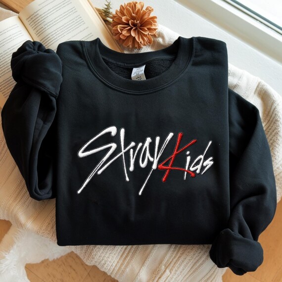 Embroidered Stray Kids Sweatshirt, Kpop Fan Merch