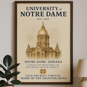 Notre Dame Wandkunst | Gerahmtes Poster