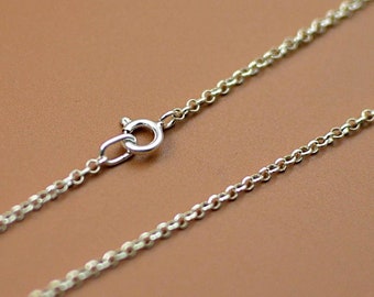 Sterling Silver Chain - Rolo Chain for Pendant - Perfect gift for Her Simple and Minimal Style