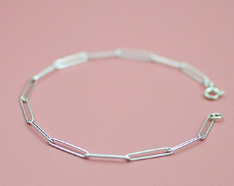 Chain Bracelet - Sterling Silver - Unisex Jewelry - Gift for Valentine