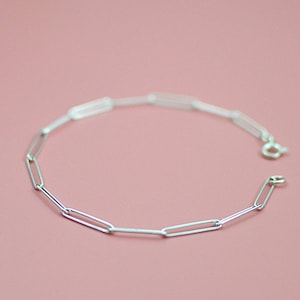 Handmade Sterling Silver Chain Bracelet - Unisex Link Jewelry
