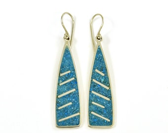 Sterling Silver Earrings - Turquoise - RAIN - Minimal