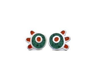 Wildflower Color Ear Studs - Flower Earrings - Sterling Silver 925