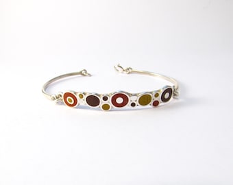 Bubbles Armband - Sterling Silber 925 - Inlay Color Stone