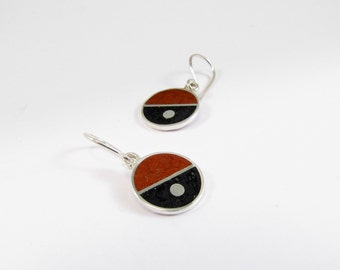 Circles Earrings - Sterling Silver 925 - Geometric Color