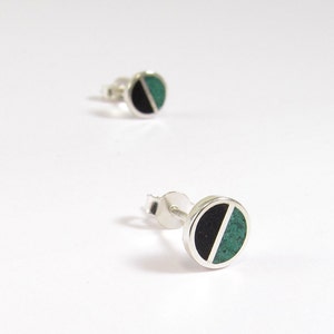 Pendientes de color - Incrustación de piedra - Plata de ley 925