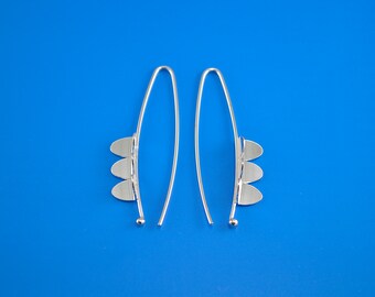 Boucles d'oreilles Minimal - Longues ailes - Argent sterling 925