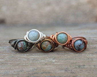 Dragons Blood  Jade ring - Crystal Jewelry- Custom Size Green Stone Rings