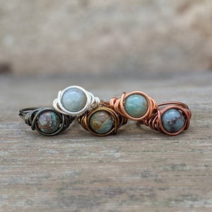 Dragons Blood  Jade ring - Crystal Jewelry- Custom Size Green Stone Rings