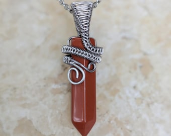 Rode jaspis kristallen ketting roestvrij staal hypoallergene sieraden bescherming stenen hanger kristallen sieraden