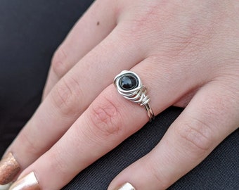 Black Onyx Ring In Silver Filled - Jewelry For Woman