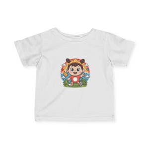 Cute Cartoon Character Infant Tee, Baby Shirt, Toddler Tee, Ideal Gift for Birthdays, Baby Shower, Everyday Wear