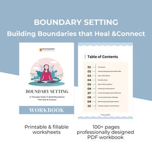 Boundaries Workbook: Healthy Relationships, Anxiety & Social Skills (PDF Download)