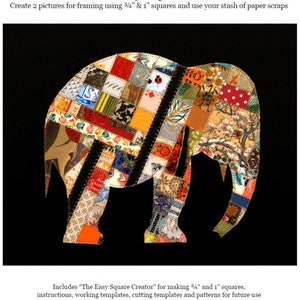Lucky Elephant Paper Quilt Picture Pattern - QP104