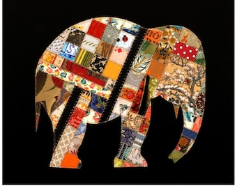 Lucky Elephant Paper Quilt Picture Pattern QP104