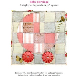 Baby Carriage Paper Quilt Card Pattern - GC120