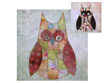 Hootee - A Little Owl Paper Quilt Card Pattern GC122