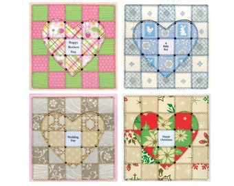 A Heartfelt Message Paper Quilt Card Pattern GC108b