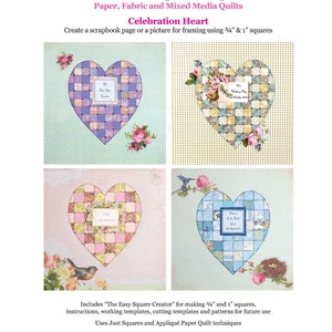 Celebration Heart Paper Quilt Scrapbook Page/Picture Pattern - SP101