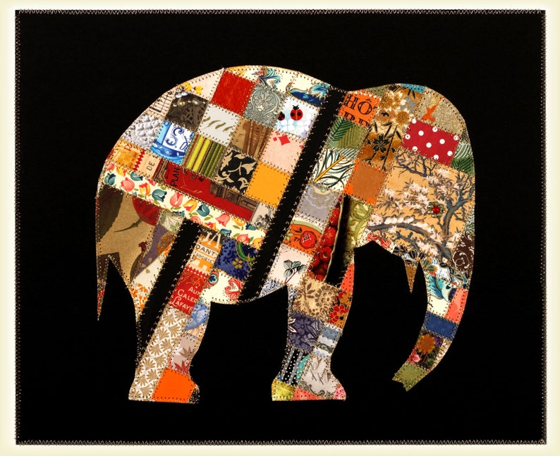 Lucky Elephant Paper Quilt Picture Pattern QP104 image 2