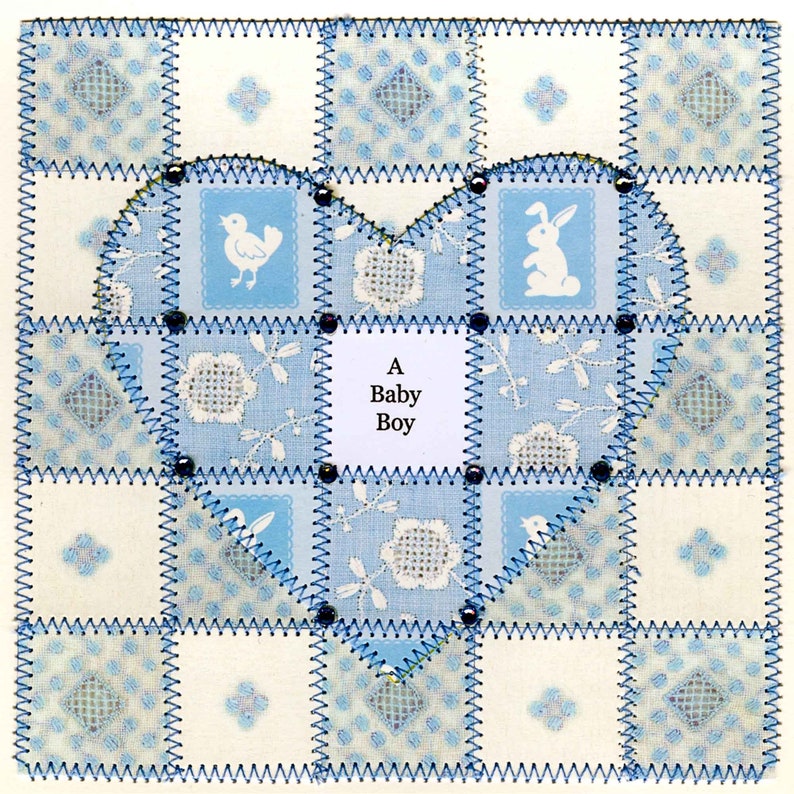 A Heartfelt Message Paper Quilt Card Pattern GC108b image 5