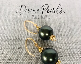 Gold & Black earrings
