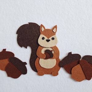 Juego de cuentos de fieltro "Cinco pequeñas bellotas": Juguete interactivo de aprendizaje