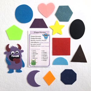 Vilten vormmonsterset: interactief leerspeelgoed