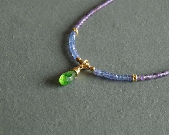 blue garnet necklace
