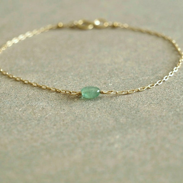 RESERVED for Rachelle, only.  Please do not purchase unless you are she.  Thank you!  Genuine Emerald Bracelet