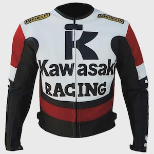 Kawasaki Racing Leather Motorcycle Jacket – Premium Biker Gear