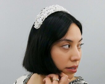 Capucine Braided Crown, Vintage 1960s Deadstock Bridal Head Piece, Vintage Mid Century Bridal, 60s Romanticism, 60s Bridal