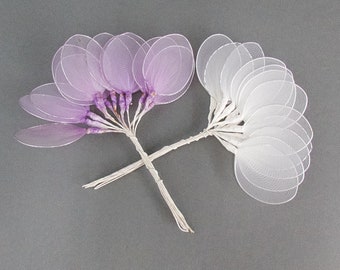 Sheer Nylon Wire Bridal Spray, Vintage  Bridal DIY, Wedding DIY Floral Bouquet Accents, Leaf Stem Sprays, Floral Supplies, DIY Bridal