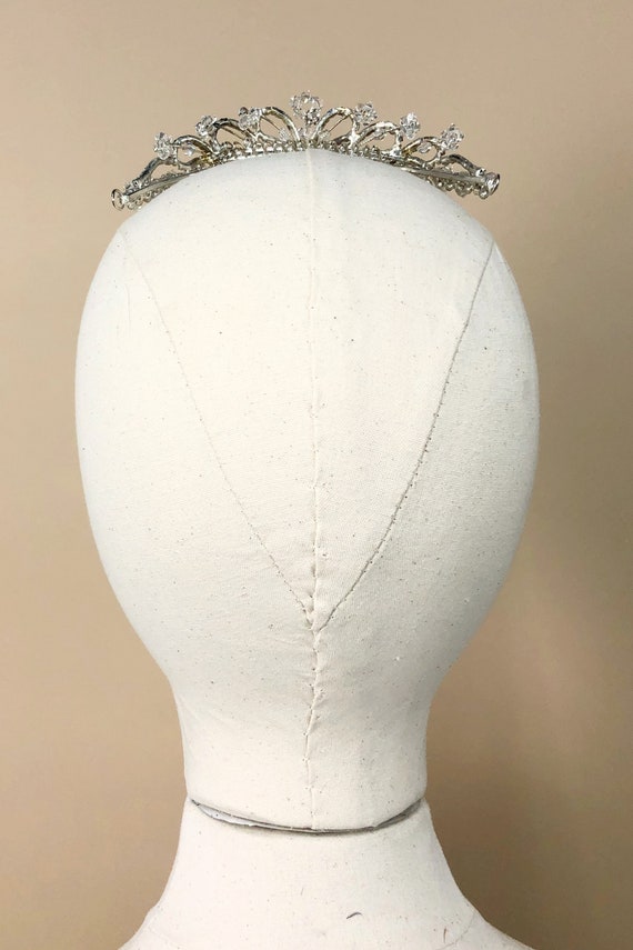 Valorie Bridal Tiara Comb, Vintage 1980s Rhinesto… - image 5