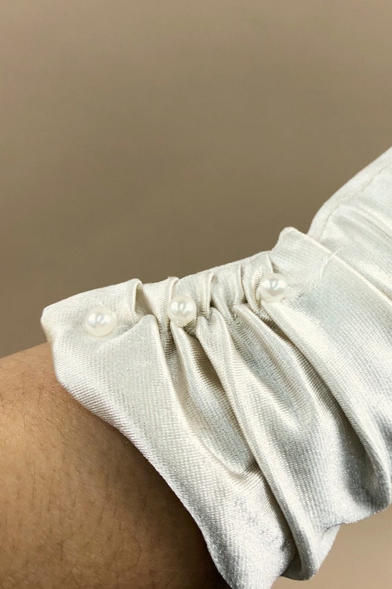 Vintage Wrist Length Gloves, 1970s Bridal Gloves,… - image 8