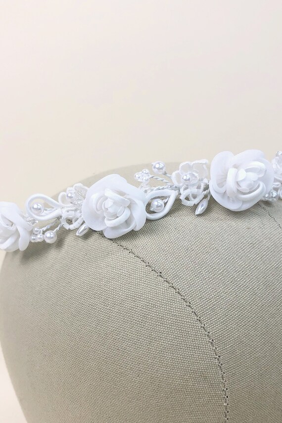 White Halo Crown/First Communion Halo, Vintage Co… - image 8