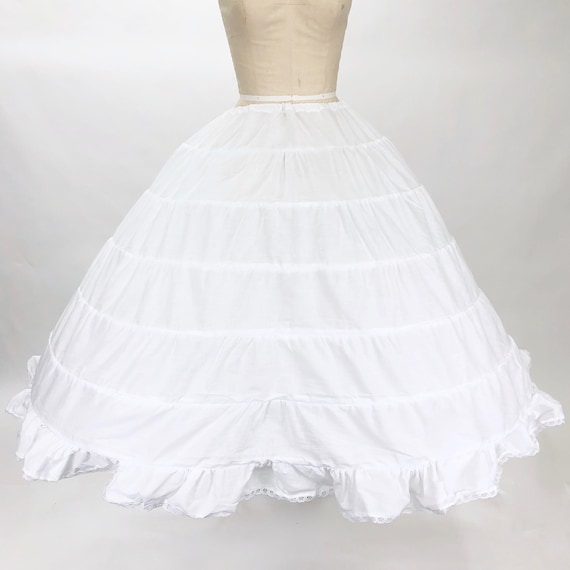 6 Bone Hoop Skirt 100% Cotton Full A-Line Floor Length | Etsy
