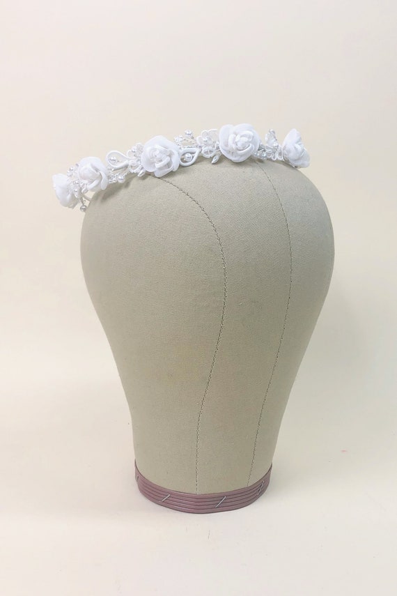 White Halo Crown/First Communion Halo, Vintage Co… - image 6