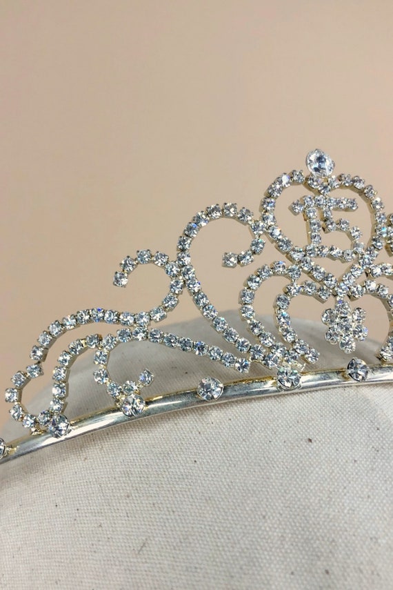 Sweet 15 Rhinestone Tiara, Vintage Deadstock, Qui… - image 3