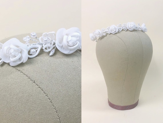 White Halo Crown/First Communion Halo, Vintage Co… - image 1
