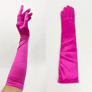 Vintage 1960s Satin Deadstock Gloves, Vintage Mid Arm Length Gloves ...