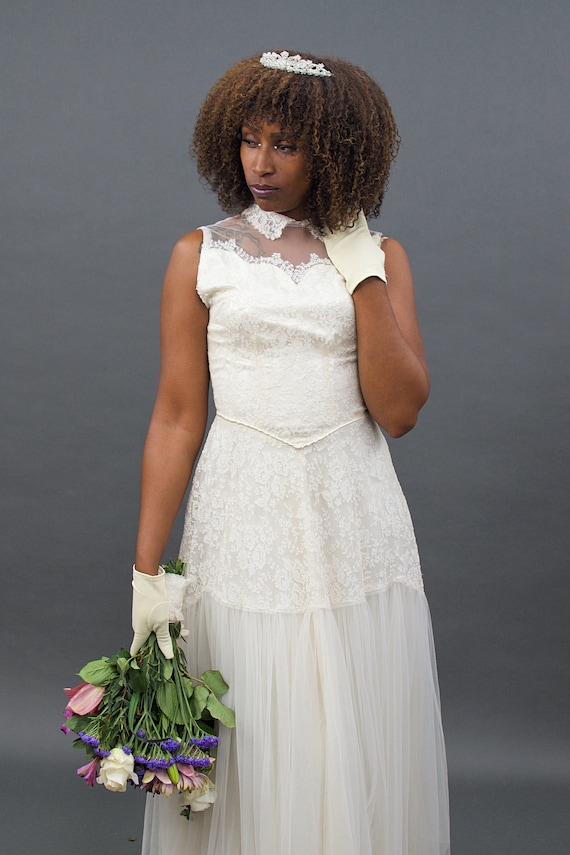 Valorie Bridal Tiara Comb, Vintage 1980s Rhinesto… - image 2