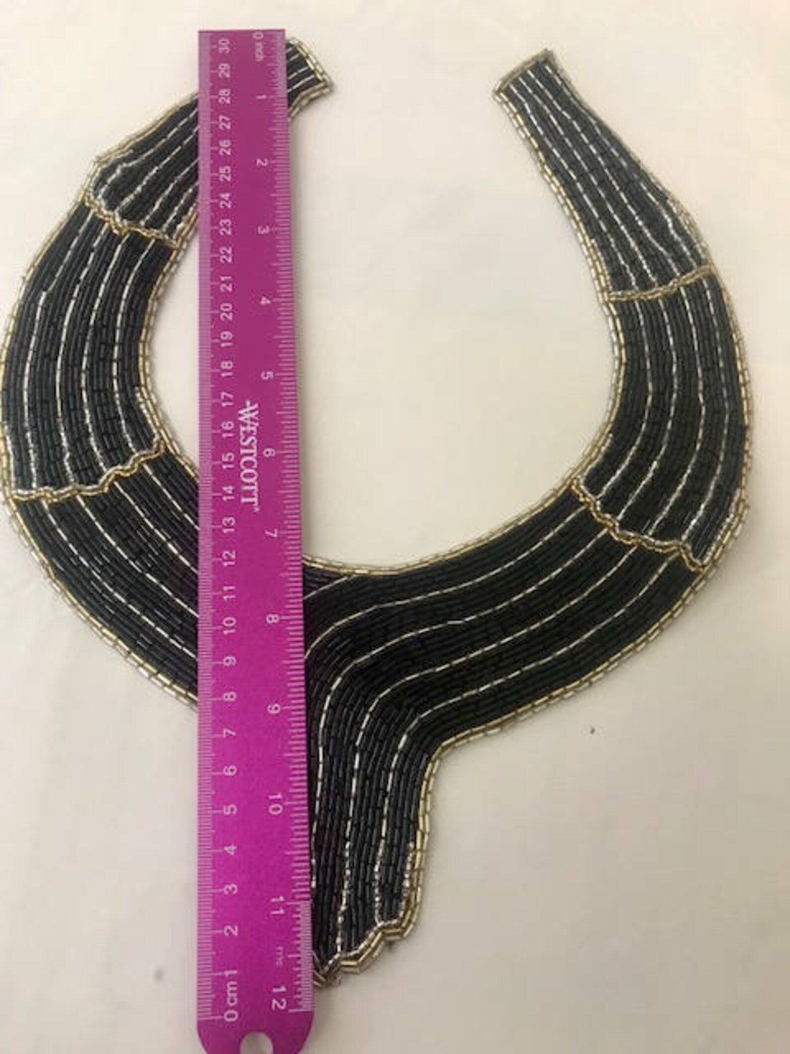 Yoke Collar Applique Glass Beaded Yoke Beaded Yoke Etsy