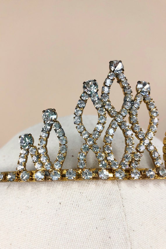 Vintage  Rhinestone Tiara, Vintage Bridal Crown, … - image 5