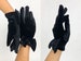 Vintage 1960s Hyman Hendler & Sons Velvet Bow Gloves, 60s Formal Wear, Vintage Evening Wear, Deadstock, Vintage Hollywood 