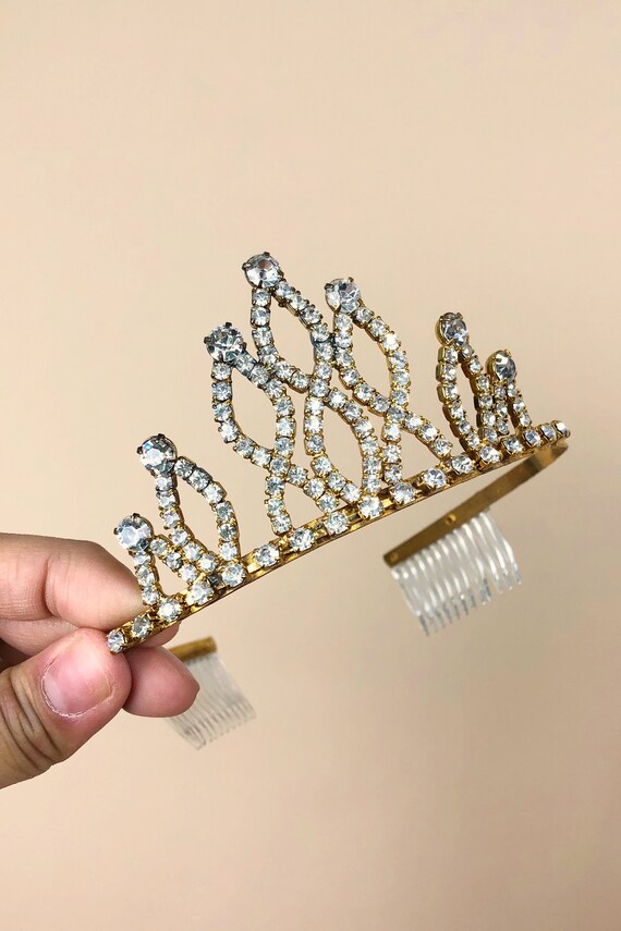 Vintage  Rhinestone Tiara, Vintage Bridal Crown, … - image 7