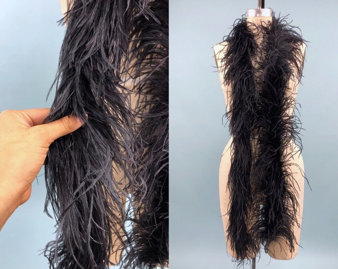 2 Ply Black Ostrich Feather Boa Prop Boas Costume Boas Soft Etsy