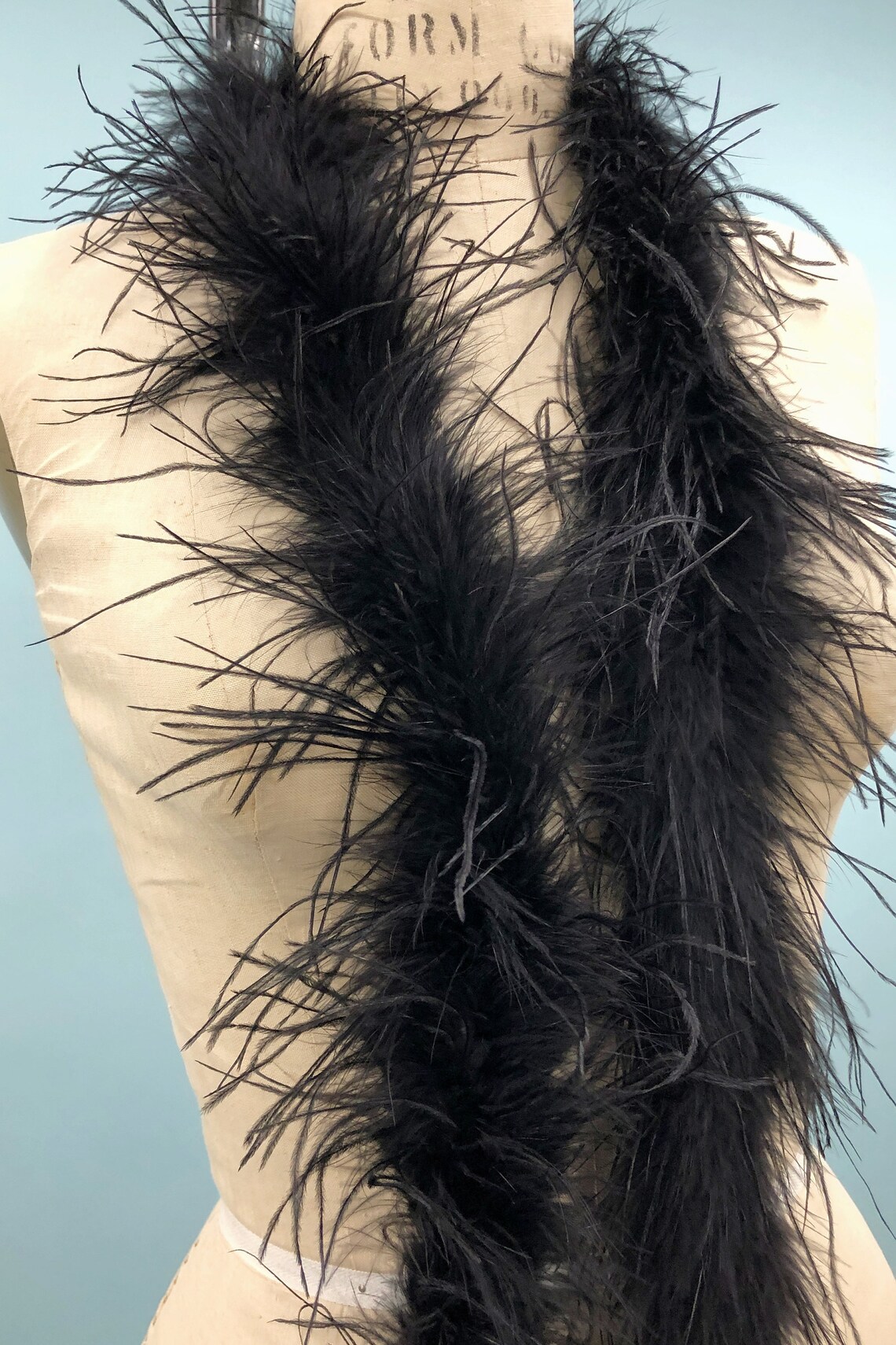 1 Ply Black Ostrich Feather Boa Prop Boas Costume Boas Soft Etsy