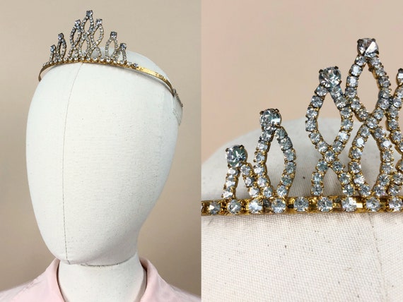 Vintage  Rhinestone Tiara, Vintage Bridal Crown, … - image 2